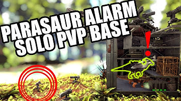 PARASAUR ALARM! | 3x3 SOLO PVP BASE BUILD w/ Tame Storage | ARK: Survival Evolved! How To Build Solo