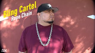 🔗Bling Cartel - Silver Tone Rope Chain 20mm Thick x 36" Inch