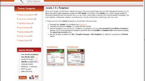 How to download a free Joomla 1.0 template