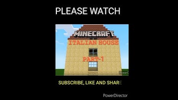 Minecraft || Italian House 🏠 || Part-1 https://youtu.be/S8fy1wsCpi8