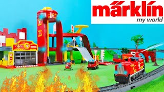 Märklin My World: Feuerwehrstation &amp; Feuerwehrzug Unboxing für Kinder