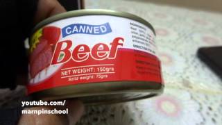 canned beef เนื้อกระป๋องภาษาอังกฤษ