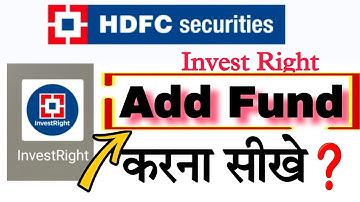 How To Add Fund In Invest Right Demat trading Account of HDFC Securties  @Apnihalchale