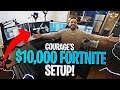 COURAGE’S $10,000+ FORTNITE SETUP! 2 BEAST PCS!