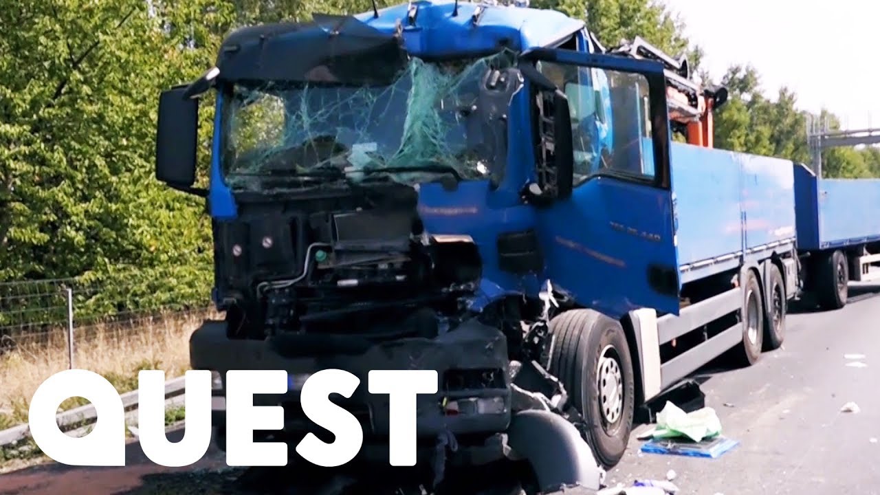 Lorry Driver Trapped In Vehicle After Crashing Into Heavy Traffic ...