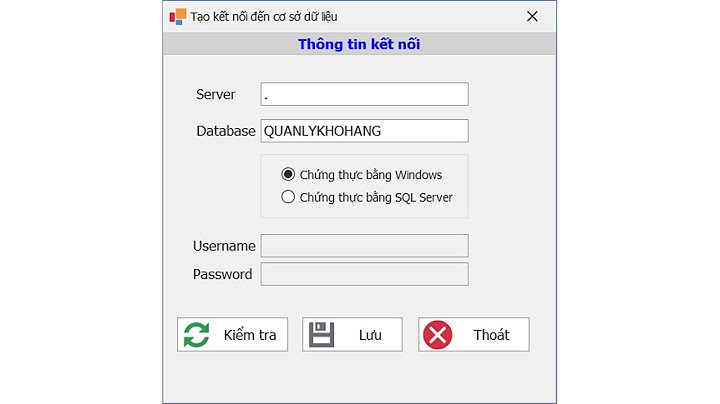 Làm cách nào để kết nối với cơ sở dữ liệu SQL?