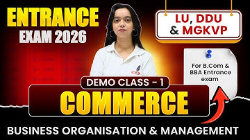 Commerce For  B.Com & BBA Entrance Exam 2026 | LUCKNOW University, DDU, MGKVP | Paper | question