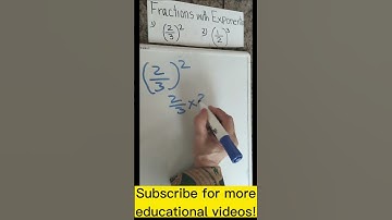 Solve Fractions with Exponents #shorts #educationalvideos