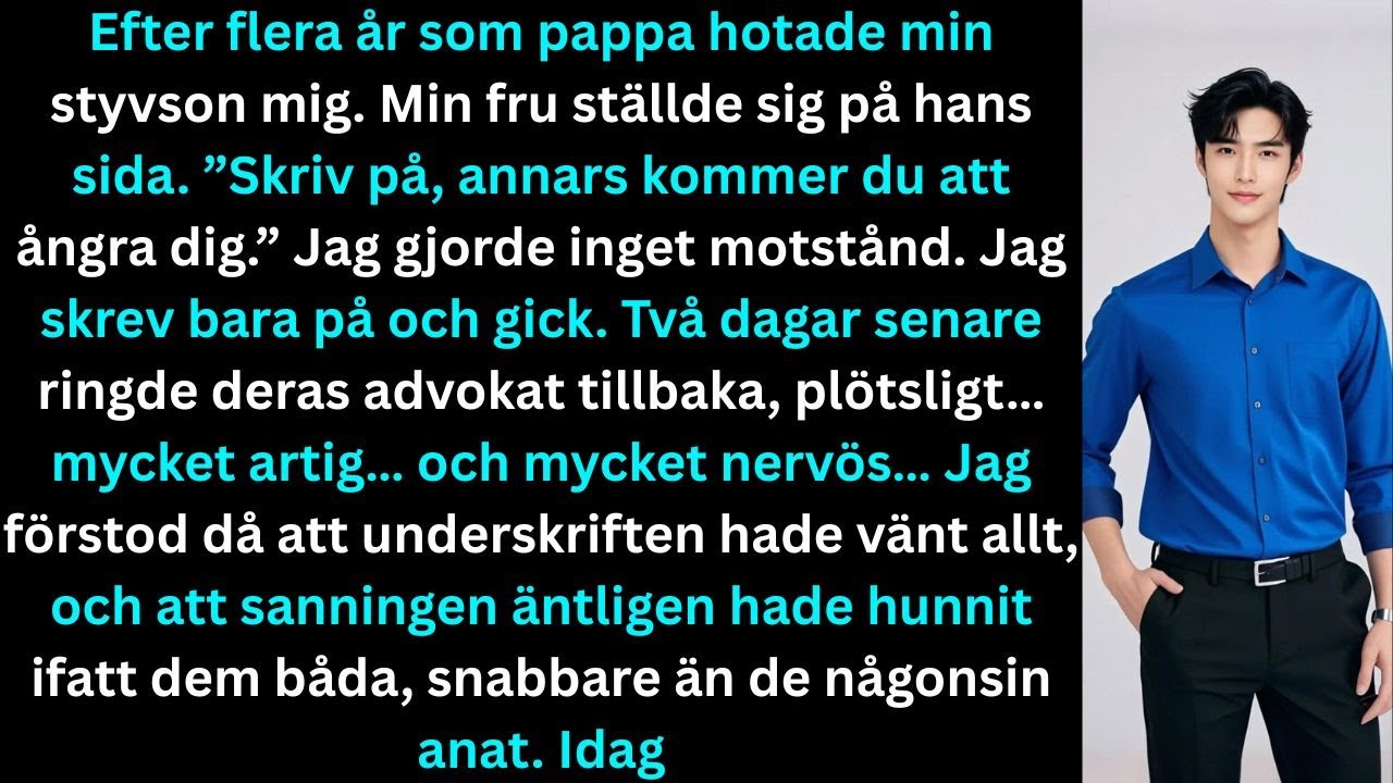 Jag satt vid köksbordet när min styvson sköt ett papper framför mig och väste: ”Skriv under, annars ångrar du dig.” Min fru stod tyst och torkade av en redan ren bänkskiva. Det var mitt hus,...