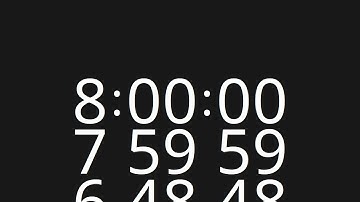 8 Hour Countup Timer
