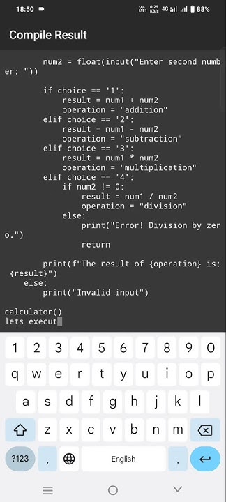 The basic calculator python - YouTube