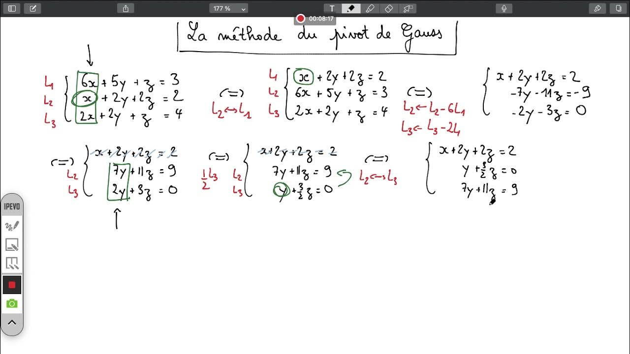 Méthode du pivot de Gauss [Nombres et calculs] YouTube