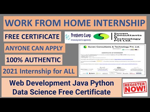 Work From Home Internship I Web Development Java Python Data Science I Free Certificate I