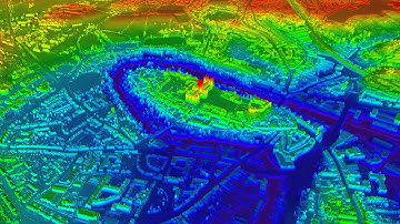 Durham castle cathedral visualization of LIDAR data