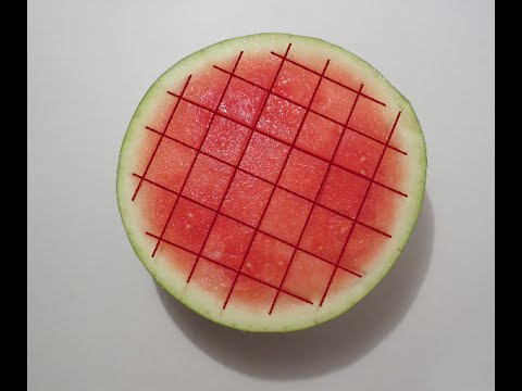 How to cut a watermelon into cubes ?