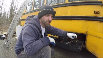 Skoolie Short Bus Conversion - Installing New Batteries in a Bus