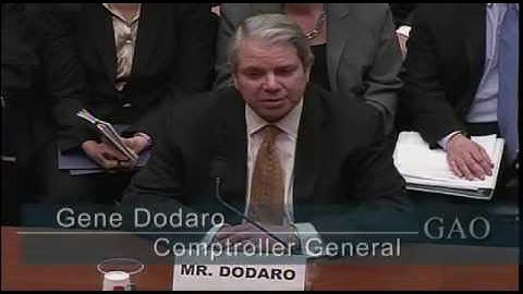 GAO: Comptroller General Testifies to U.S. House on GAO