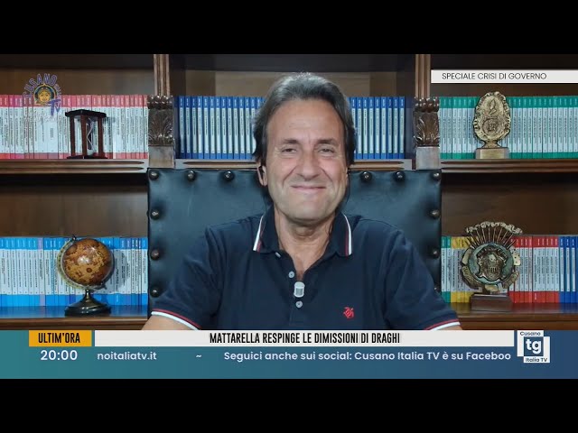 Fabio Fortuna a Cusano Tg Italia Tv SPECIALE CRISI DI GOVERNO del 14 07 2022
