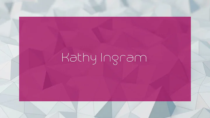 Kathy Ingram - appearance