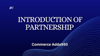 Introduction of partnership accounting 