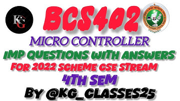 BCS402 microcontroller important questions with answers for vtu University 2022 scheme cse stream