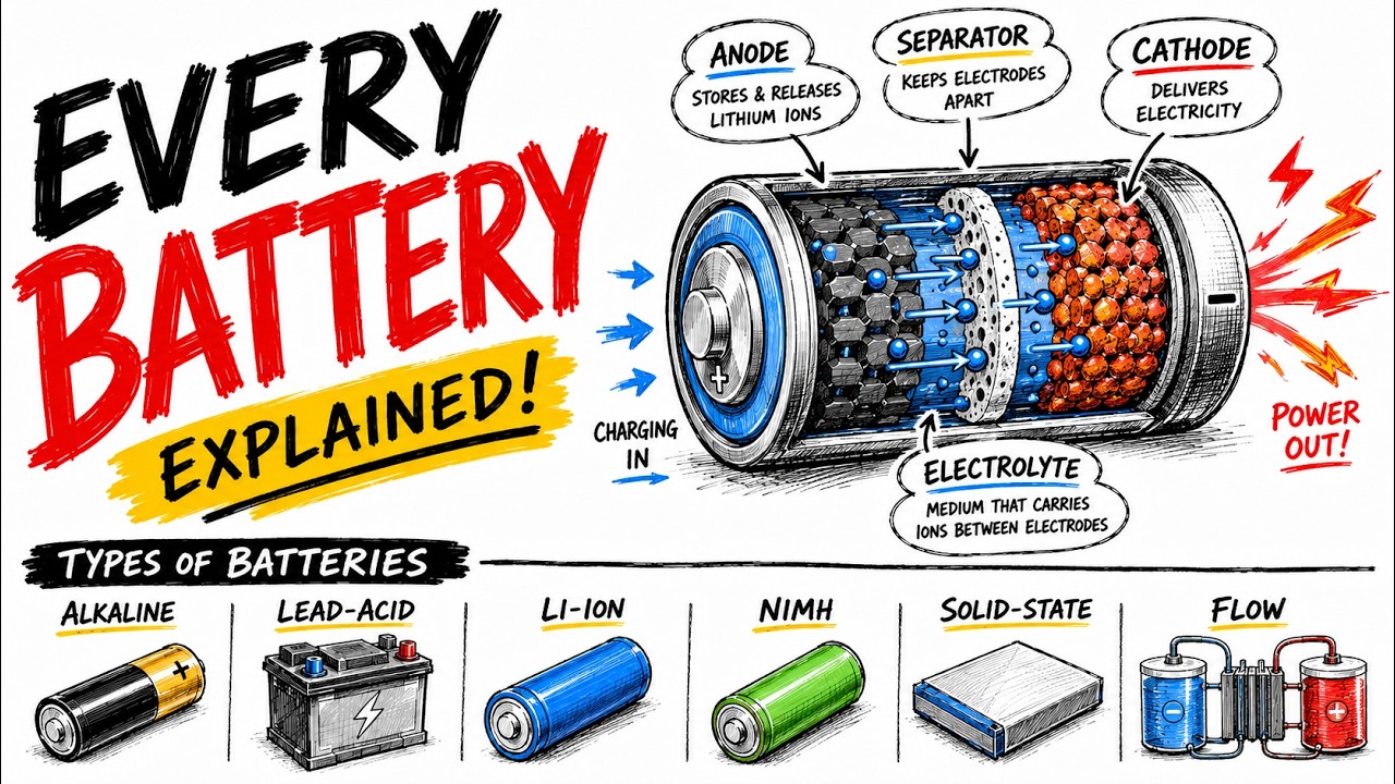 Every Battery Type Explained: Li-ion, LFP, Alkaline, Lead-Acid & More