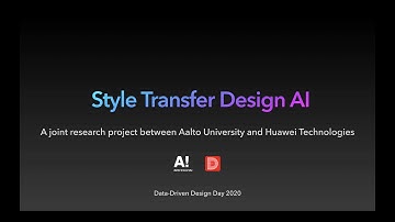 Style Transfer Design AI (DDDD 2020 Demo Presentation)
