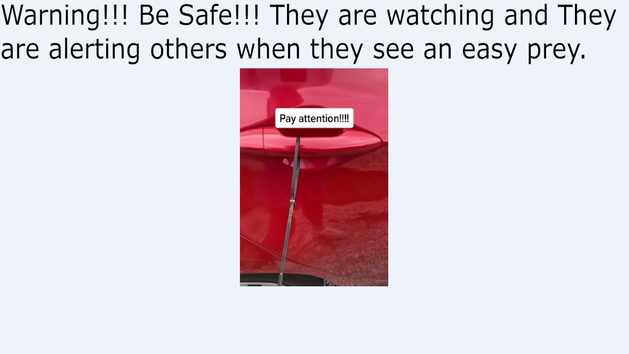 Warning!!! Be Safe!!! They are watching and They are alerting others ...