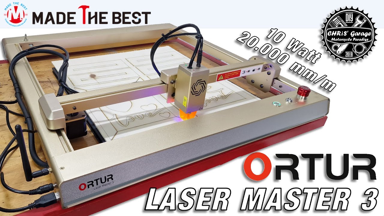 ORTUR LASER MASTER 3: Incisore Laser 10W veloce e super preciso. Difficile  fare di Meglio !!! - YouTube
