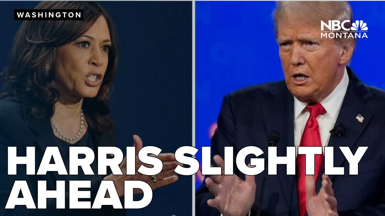Recent polling shows Harris slightly ahead of Trump in neck and neck ...