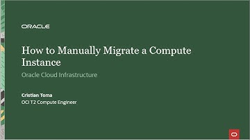 How to Manually Migrate a Compute Instance in OCI
