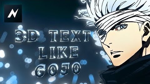 3d Text like Gojo | Node Video (Free Preset) @GOJO