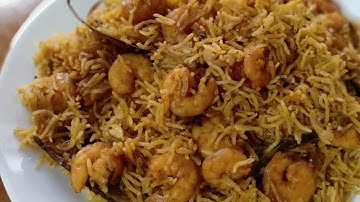 Quick prawns pulao in pressure cooker | prawn pulao recipe | prawn recipes