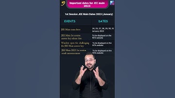 JEE Mains 2023 First Attempt (January) Important Dates | Atiullah Sir | Aakash BYJU
