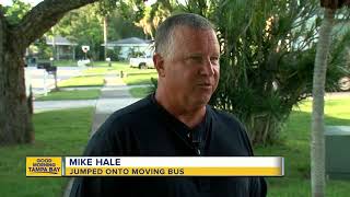 Good Samaritan jumps on bus to help driver