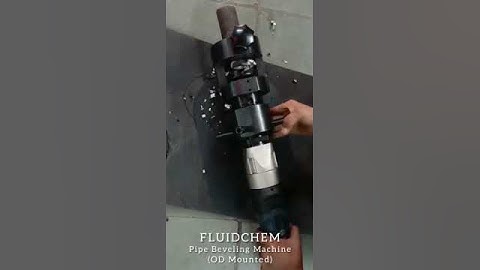 OD Mounted Pipe Beveling Machine (Model GHF-OPB30) in action!
