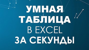 🔥ЛАЙФХАК Excel. Как сделать УМНУЮ таблицу в EXCEL за СЕКУНДЫ. Excel уроки