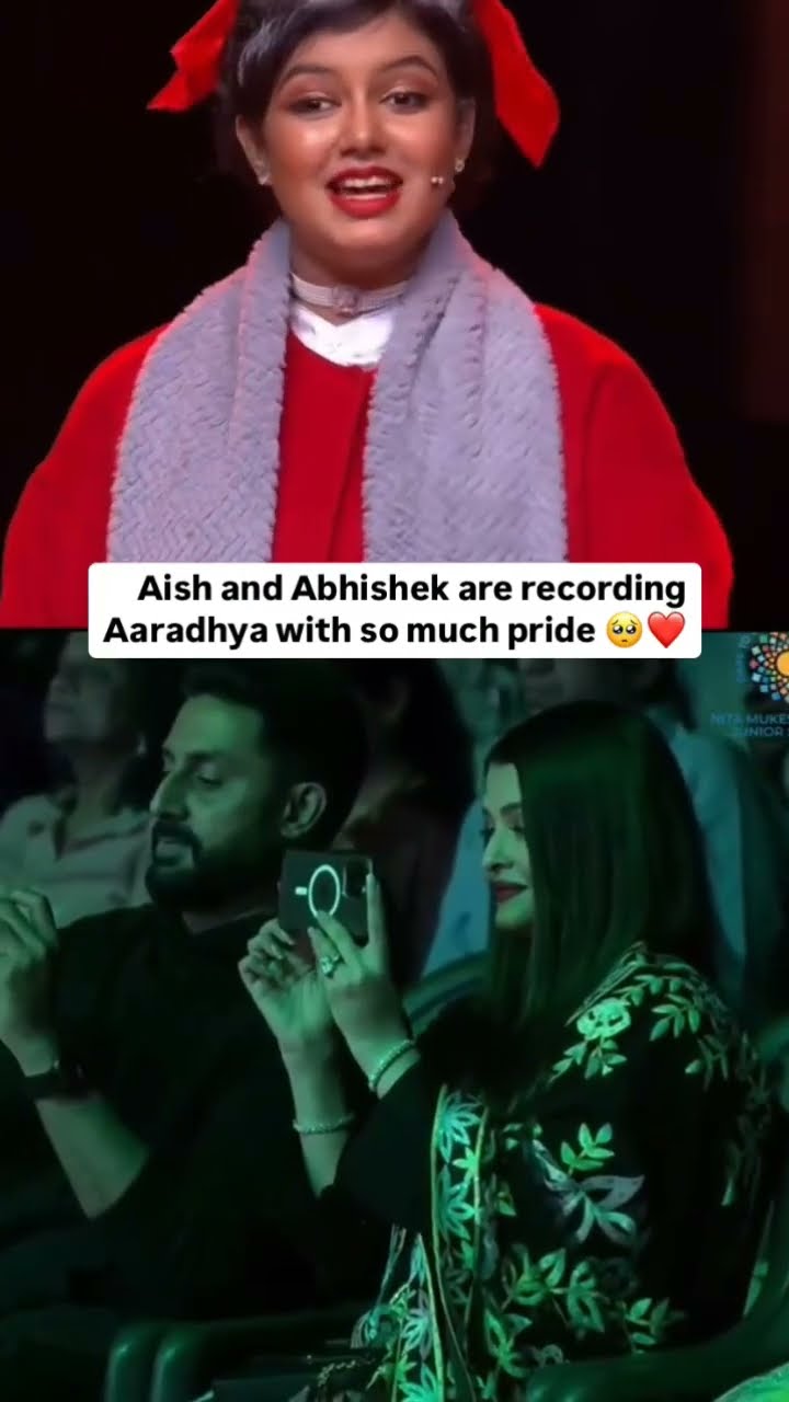 Aishwarya-Abhishek PROUDLY Capture Aaradhya’s Special Moment on Stage?? #aishwarya #abhishek #shorts