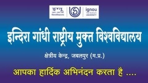IGNOU REGIONAL CENTRE JABALPUR