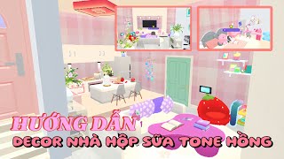 PLAY TOGETHER | Hướng dẫn decor nhà hộp sữa tone màu hồng xinh xinh 🌸🌺🌷