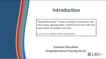 Paraprofessional Series: Module 1A - Introduction