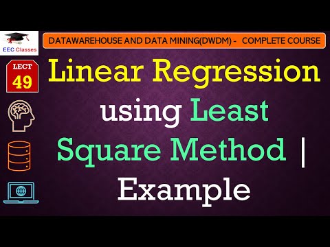 Linear Regression Solved Numerical Example(1) in Hindi using Least ...