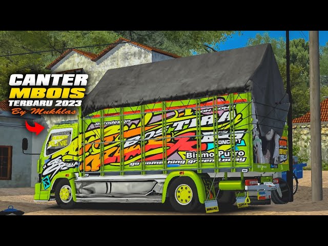 SHARE!! MOD TRUCK CANTER MBOIS TERBARU 2023 BY MUKHLAS || MOD BUSSID TERBARU class=