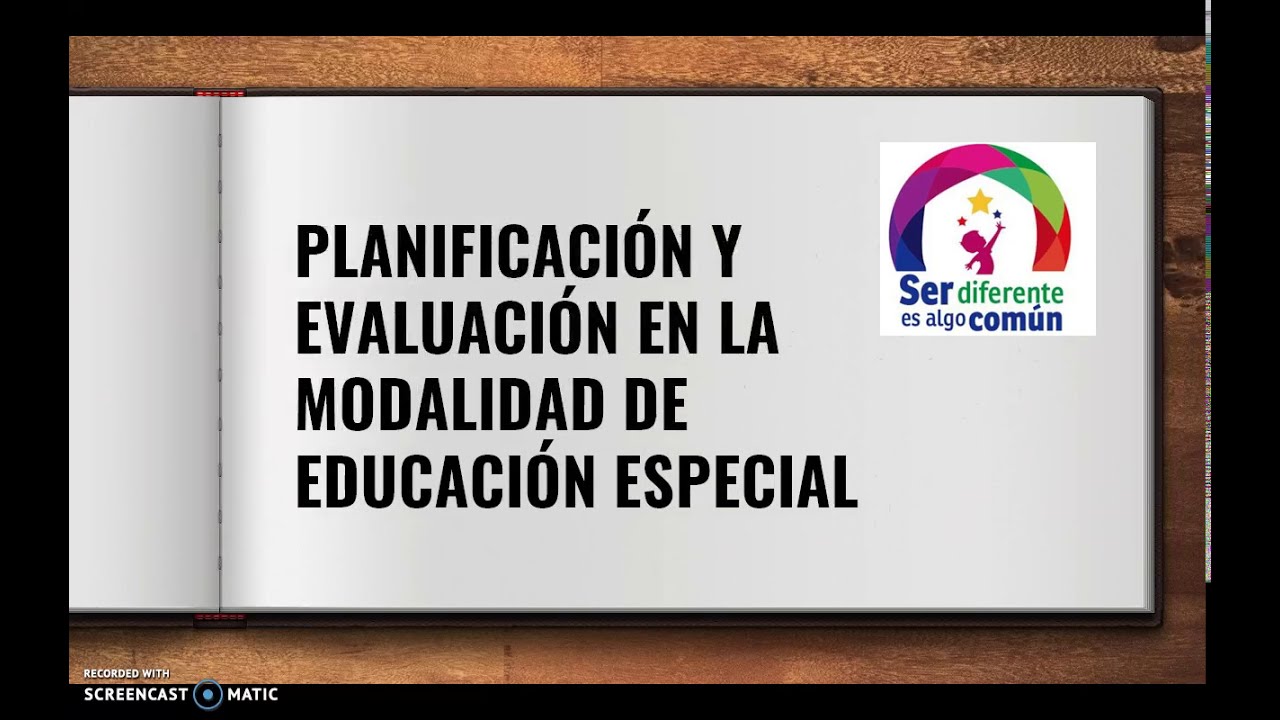 Planificacion y Evaluacion en la modalidad de Educación Especial - YouTube