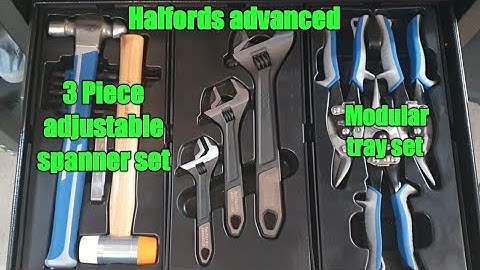 Halfords advanced adjustable spanner set. modular tray set review part 5