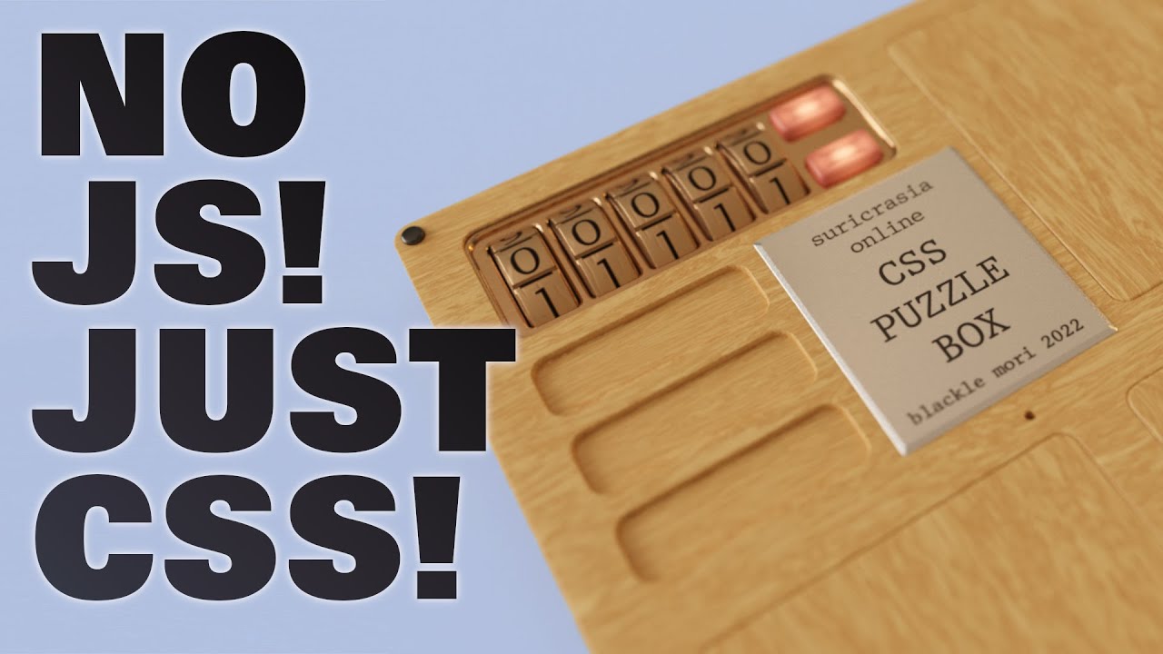 A Puzzle Box Made With CSS - YouTube