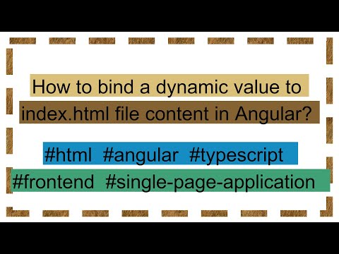 How to bind a dynamic value to index.html file content in Angular?