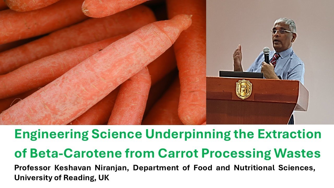 Engineering Science Underpinning the Extraction of Beta-Carotene from Carrot Processing Wastes
