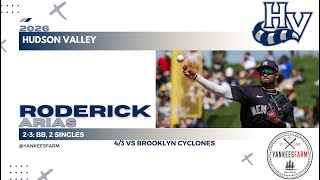 Roderick Arias Vs. Brooklyn Cyclones 4/3/26