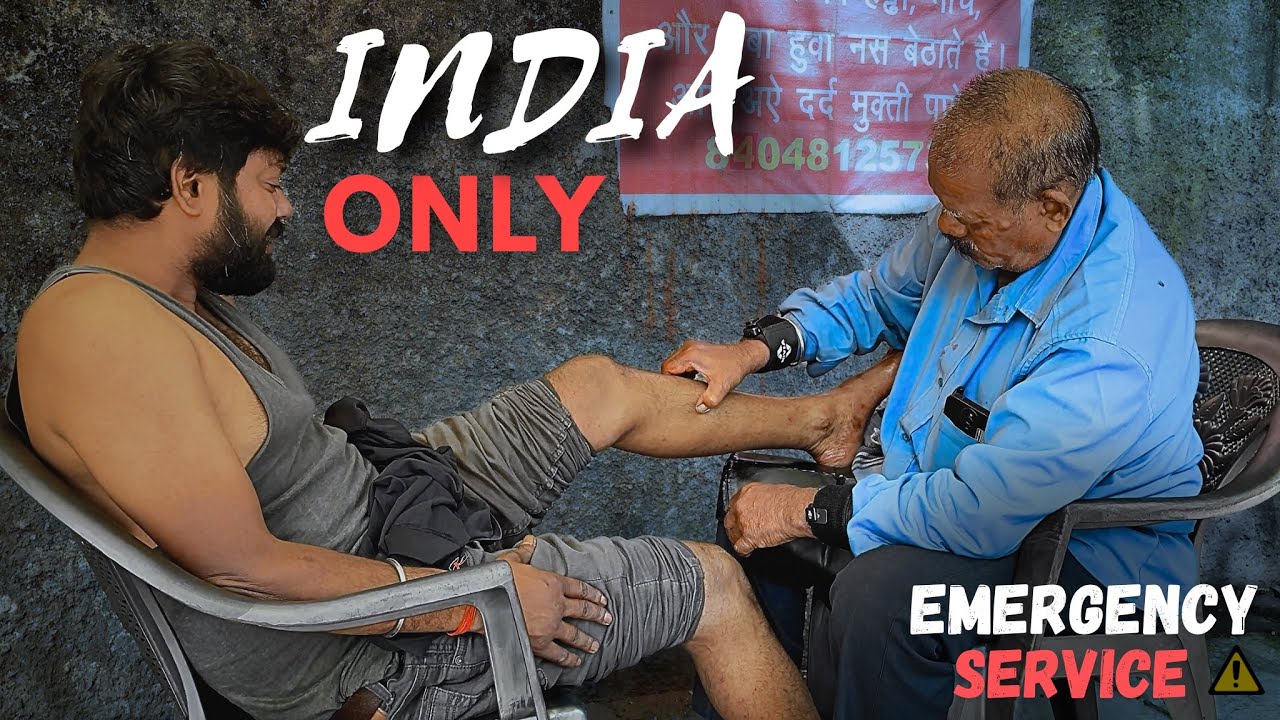 Only In India! Painkiller Leg Massage with authentic Indian Massage oil | Full on ASMR Narsha Baba